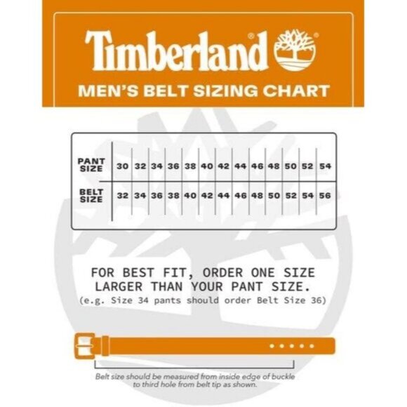 ⚡Timberland Men's Navy 35mm Classic Buckle Jean Leather Belts - Picture 4 of 4